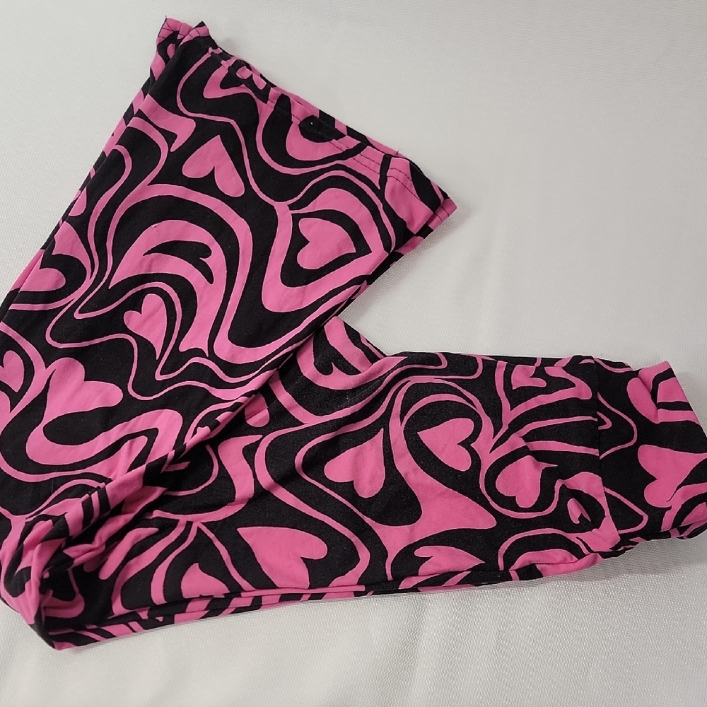 Pink and Black Kids Leggings
